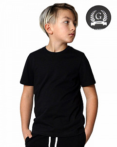 Черная футболка для мальчика GARANT